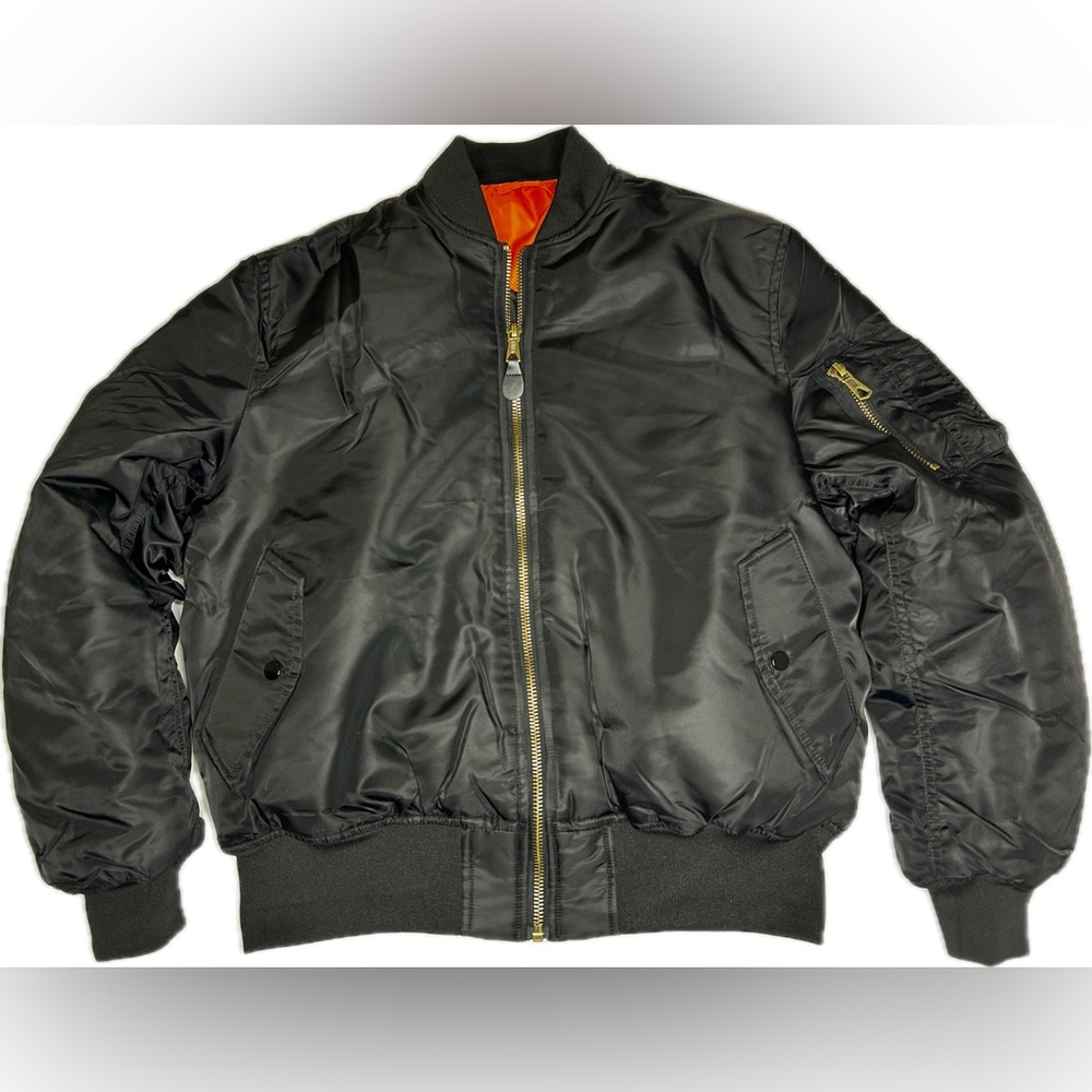 Rightful Twelve Military Black Bomber Flight Jacket